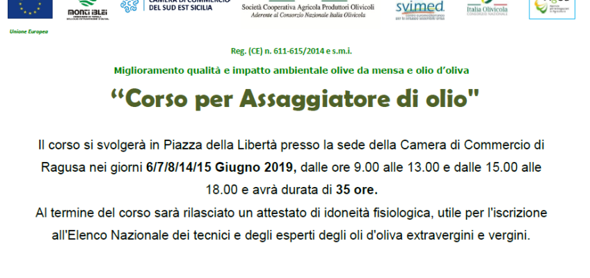 (Italiano) Al via il corso per assaggiatori di olio a Ragusa, Giugno 2019
